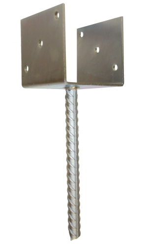 Kotevní patka do betonu typ U 100x100x4mm