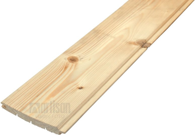 Palubky obkladové 14x121x4200 KP (krátké pero) - smrk, kvalita BC