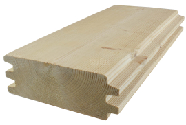 Srubové palubky oboustranné s dvojitým perem 50x141,5x5100 KP Severský smrk, kvalita AB