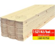 Plotovky dřevěné půlkulaté, severský smrk balené 18x95x900 - 30 ks, kvalita AB