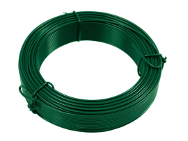Vázací drát poplastovaný, síla 1,4 mm, délka 50 m, Zn + PVC zelený